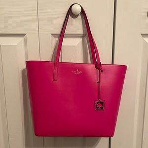 Hot pink Kate Spade tote